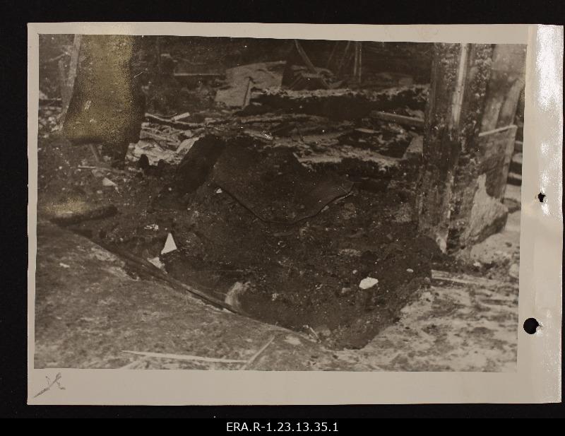 Photo from the interior rooms of the University of Tartu after the fire