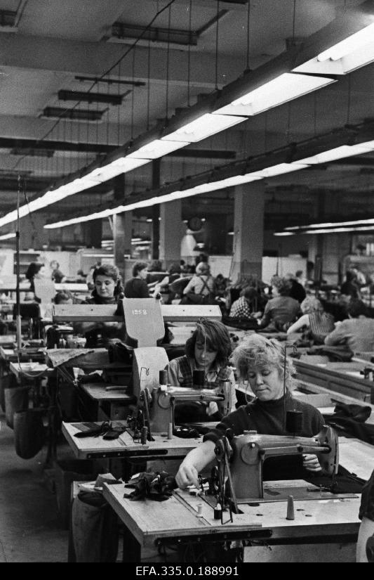 Sewing factory Baltika conveyor line.