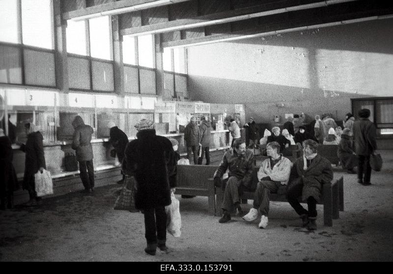 Interior view of Tartu Autobus Station.