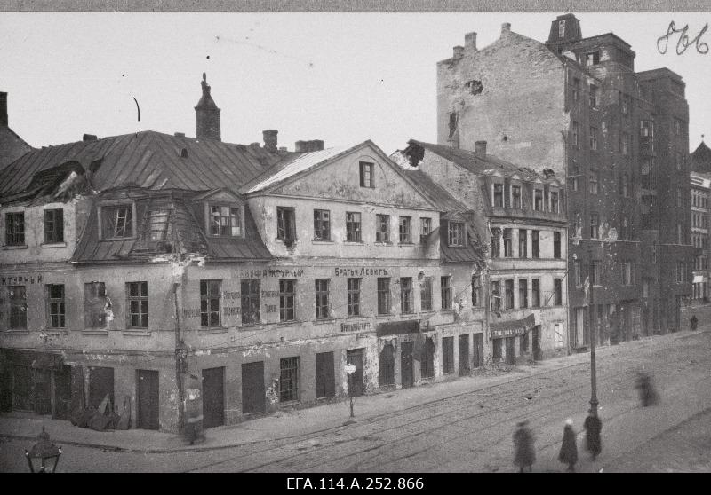 War damage in Riga.
