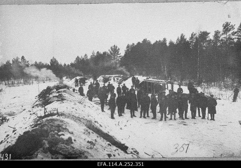 War of Liberty. 1.jalaväepolgu 3.road muddonns in the Black River.