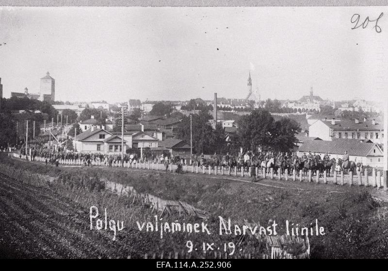 War of Liberty. 9.jalaväepolk departs from the city to the front of the Inger Lakes region.