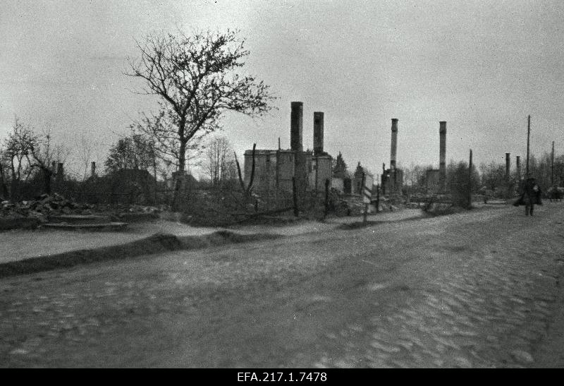The ruins of private houses in Viktor Kingissepa Street in Mõisaküla.