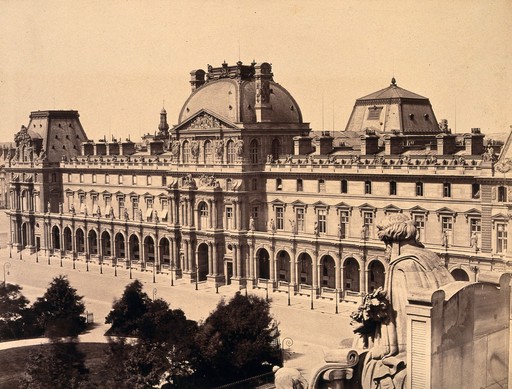 The Louvre, Paris, France. Photograph (by douard Baldus ?), ca. 1860. -