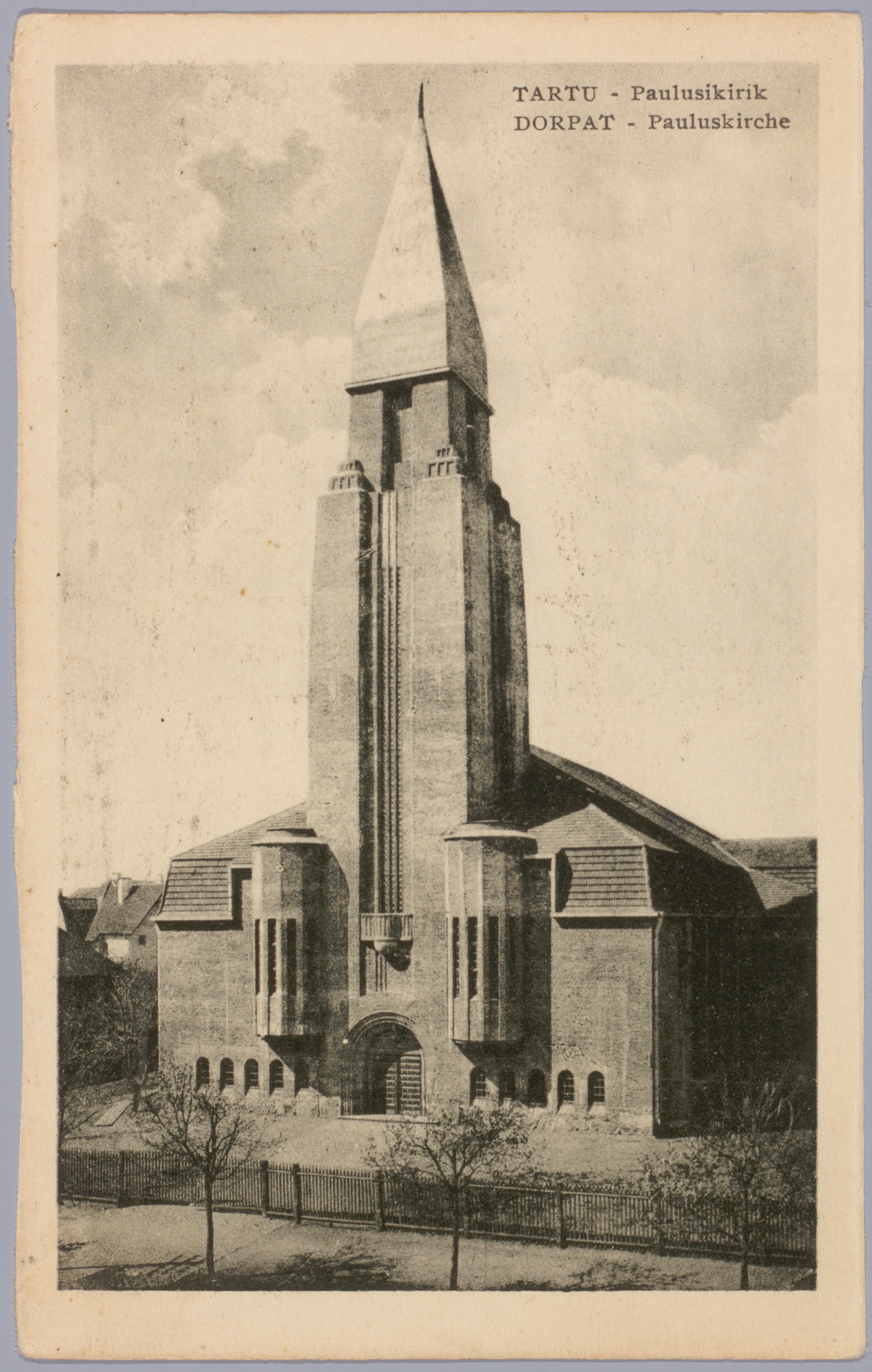 Postkaart Andrus Ansipi kogust. Pauluse kirik