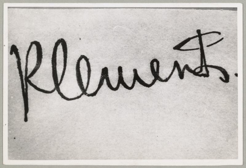 Viktor Klementi autogramm.
