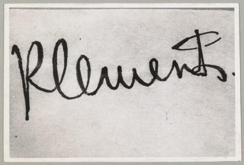 Viktor Klementi autogramm.