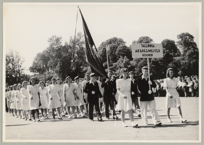 XII üldlaulupeo rongkäik, 28. juuni 1947. Tallinna Akadeemilised koorid