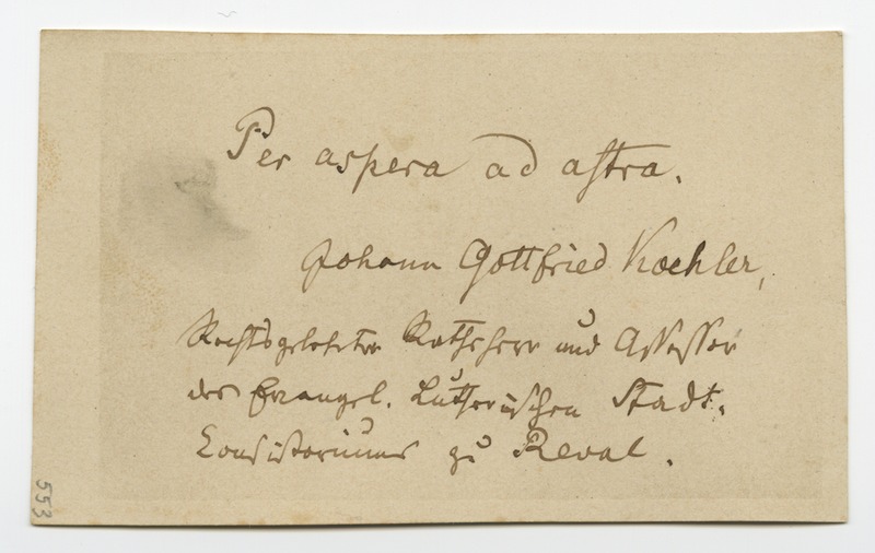 Portree: Johann Gottlieb Koehler