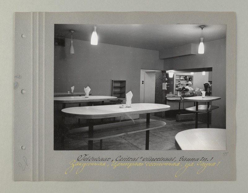 Tallinna sööklate, restoranide ja kohvikute trust. Toidubaar "Central" viinerisaal, Sauna tn.1, ca 1967. a.