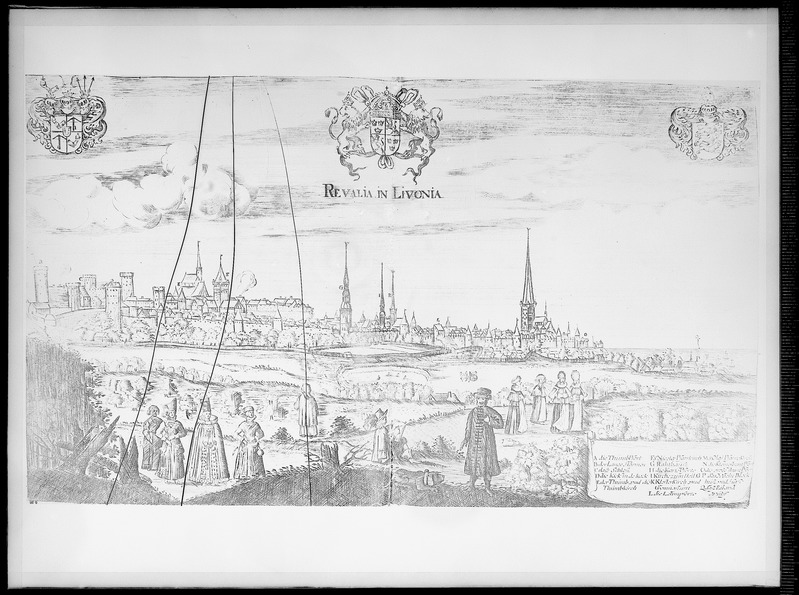 Gravüür: A. Olearius. Revalia in Livonia. 1635.a. (Tallinna vaade 17.sajandil.)