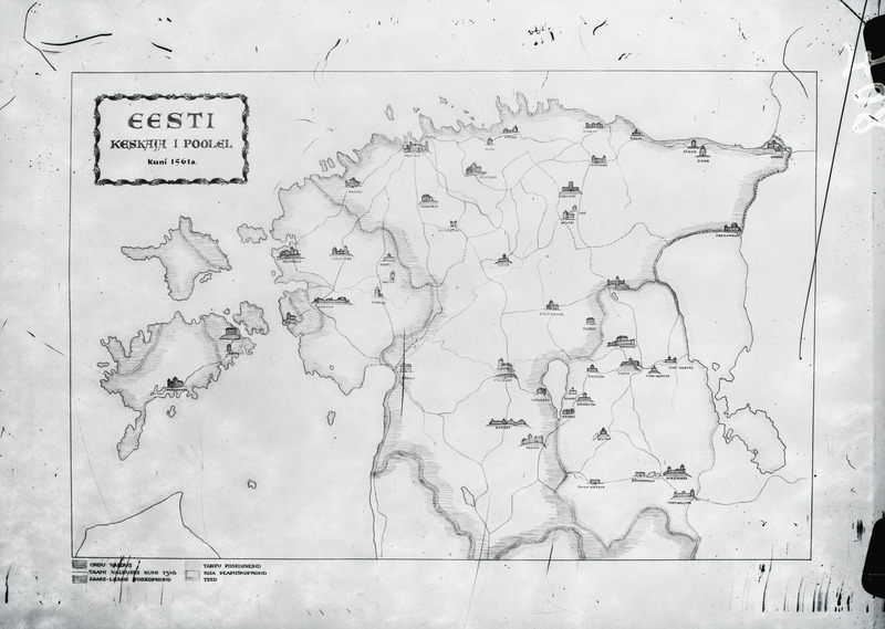 Repro kaardist Eesti keskaja I poolel kuni aastani 1561
