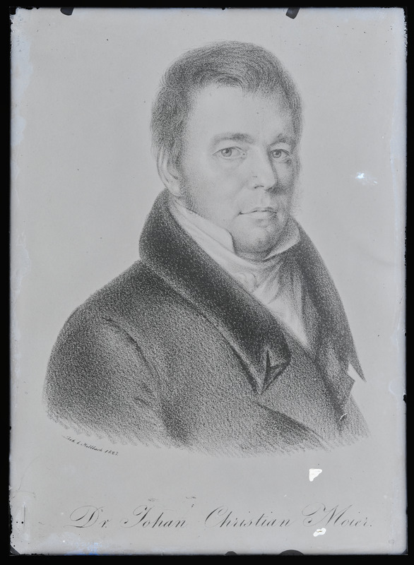 Reprofoto graafilisest lehest. Dr. Johann Christian Moier (1827)