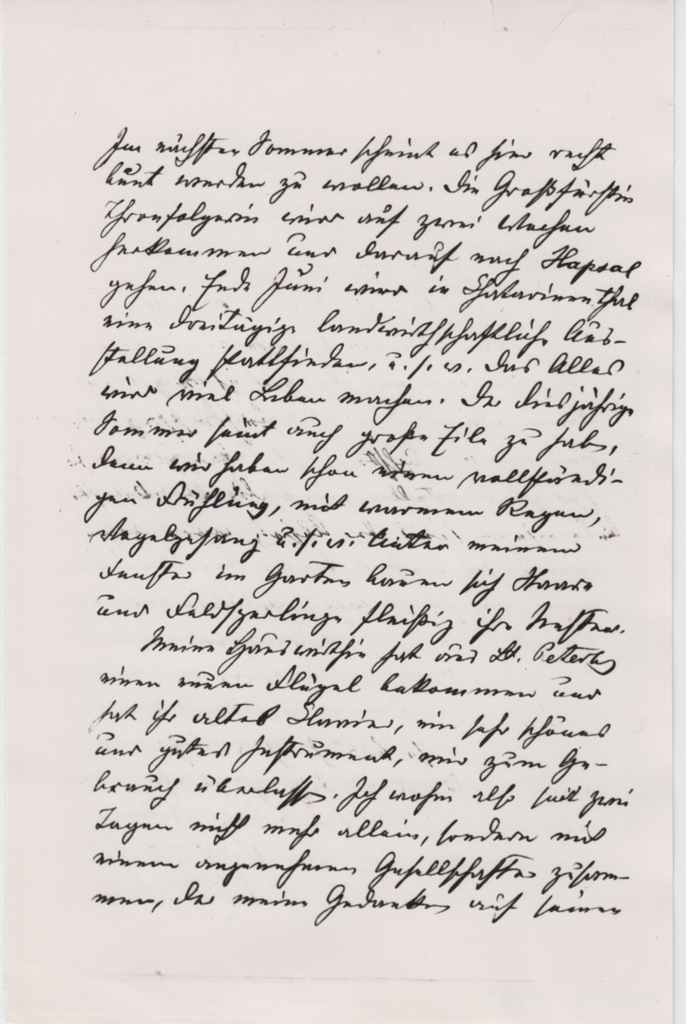 Carl Robert Jakobsoni kiri Julie Thalile 18.03.1872. Teine lehekülg.