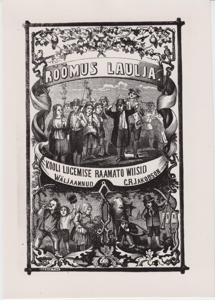 C. R. Jakobson. Rõõmus laulja. Kooli lugemise raamatu viisid. Kaas.