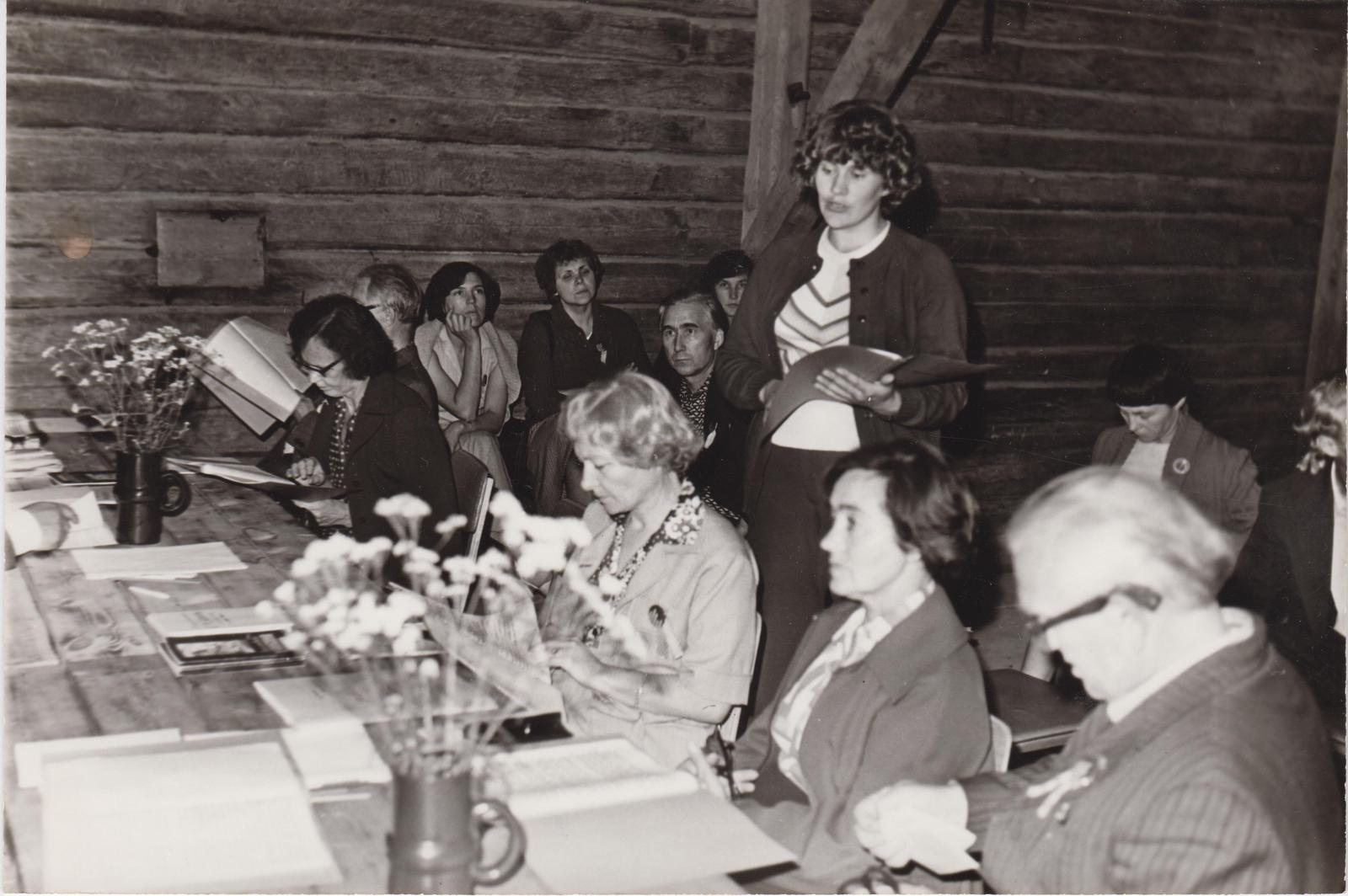 C. R. Jakobsoni Talumuuseumi teaduslik nõukogu Kurgjal veskiruumides.