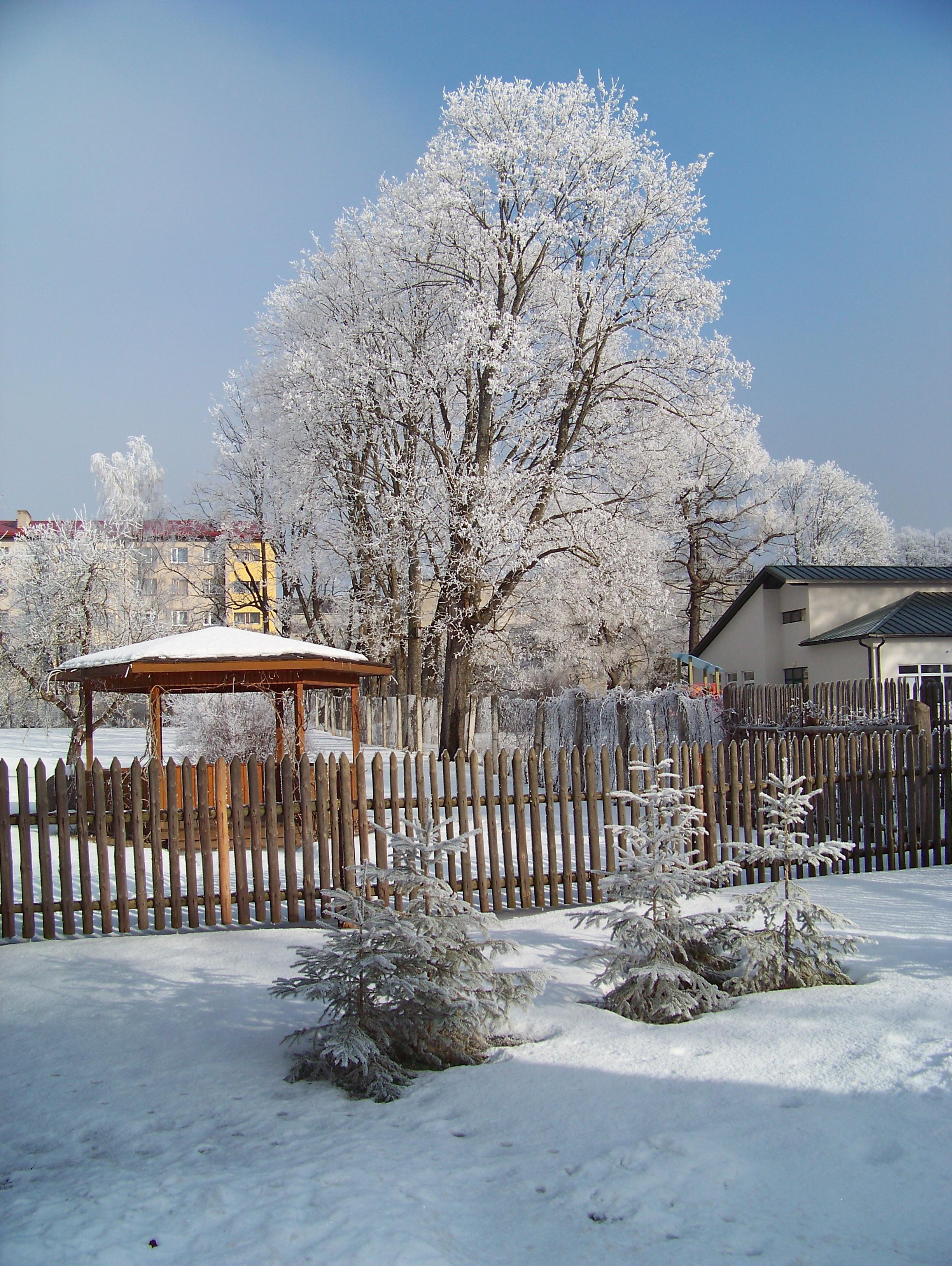 Foto. Dr. Fr. R. Kreutzwaldi Memoriaalmuuseumi talvine õuevaade. Võru, 2009.