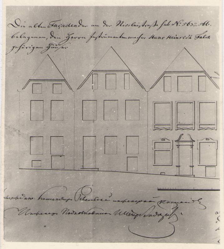 Foto. Tallinna saksa kreiskooli hoone plaan Niguliste tänaval, kus Fr. R. Kreutzwald õppis 1819-1822.