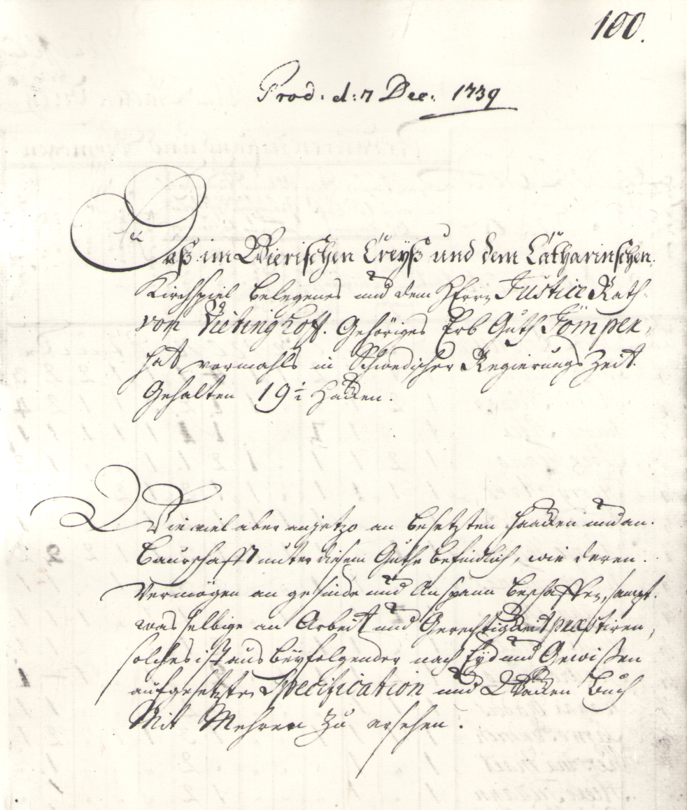 Foto. Revision de Anno 1739 Wierland. Eestimaa kindralkubermangu valitsus 1739.