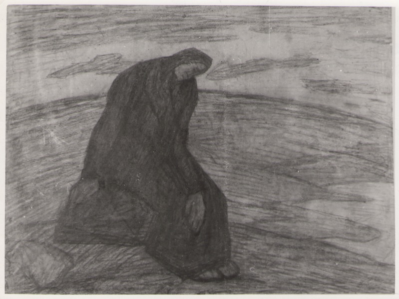 Foto. K. Raua söejoonis LEINAV LINDA (Fr. R. Kreutzwaldi KALEVIPOJA ainetel).