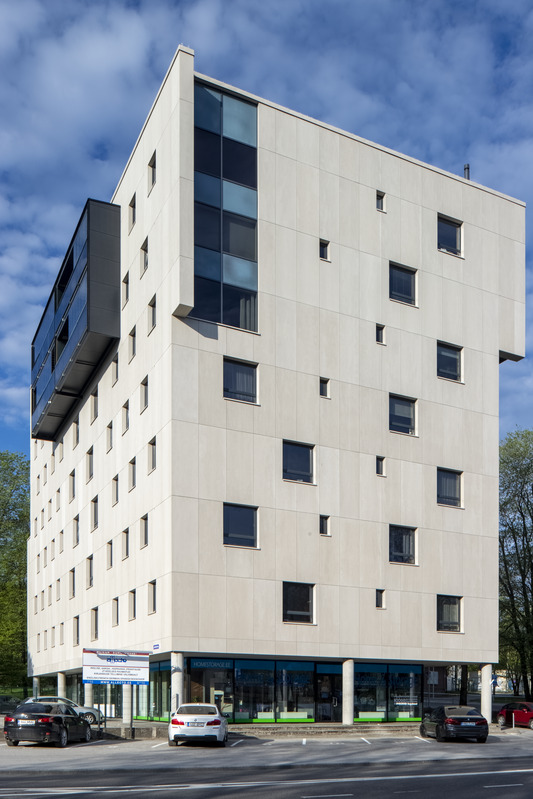 Äripindadega korterelamu Tallinnas Juhkentali 8. Arhitektuuristuudio Siim & Kreis, arhitektid Andres Siim ja Kristel Ausing