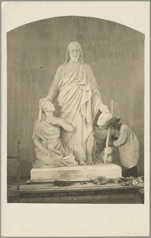 Amandus Adamson oma teosega "Kristus, pime ja Maarja Magdaleena"