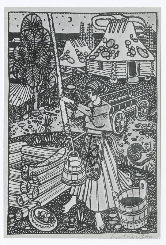 Leo Jürissoni illustratsioon Marie Underi raamatule "Kolm ballaadi"