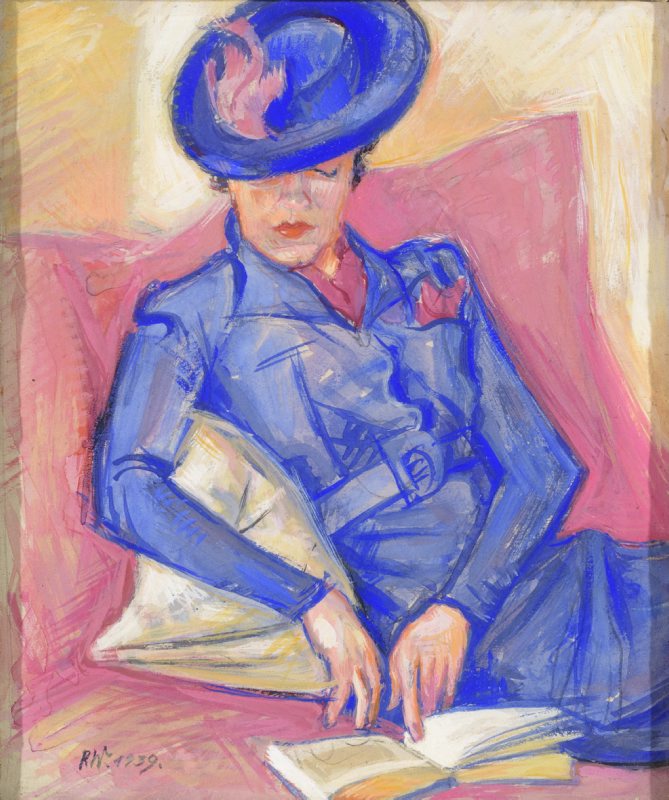 Naine sinises kleidis