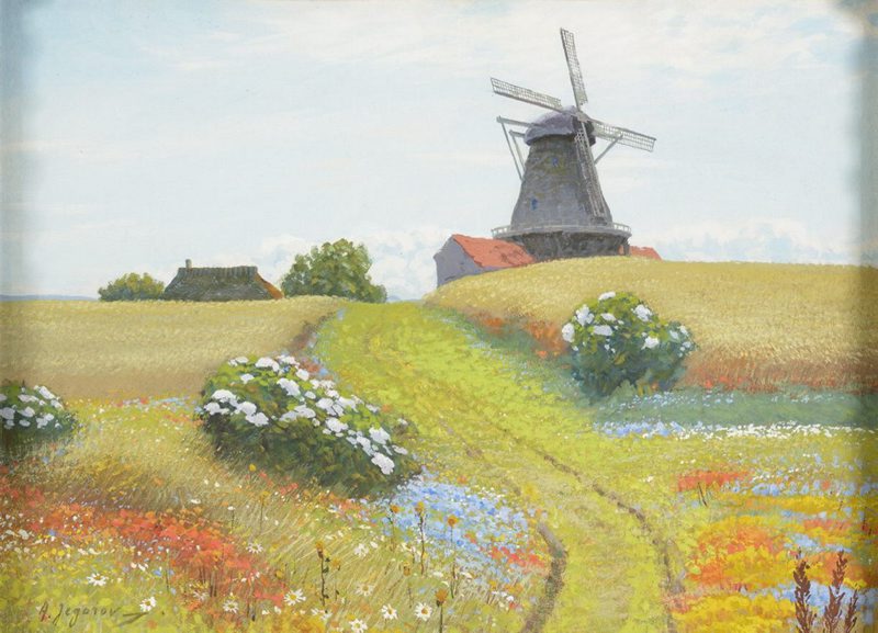 Seal, kus rukkiväli lagendikul (Saaremaal)