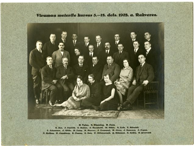 Virumaa meierite kursus 5.-18. dets. 1928. a. Rakveres