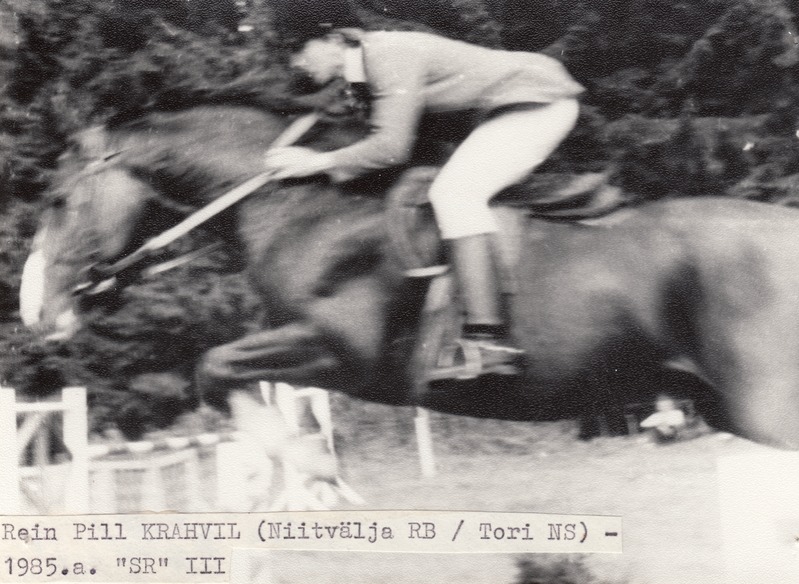 1985.a. Suure Ratsaniku III koha võitja Rein Pill hobusel Krahv
