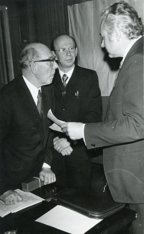 E. Haller, dots.E.Reimets ja rektor A.Rüütel