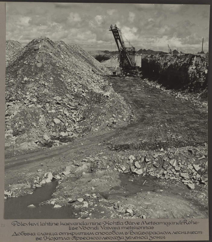 Põlevkivi lahtine kaevandamine Kohtla-Järve Metsamajandi Rohelise Vööndi Vaivara metskonnas