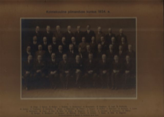 Kolmekuuline piimanduse kursus, 1934.a.