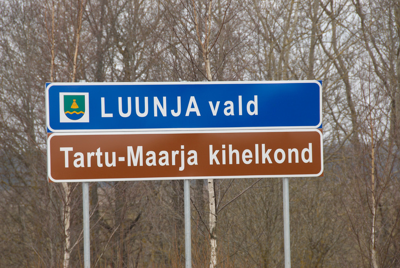 Luunja valla ja Tartu-Maarja kihelkonna silt