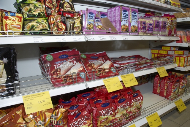 Aasia ja mehhiko köögi toidukaubad