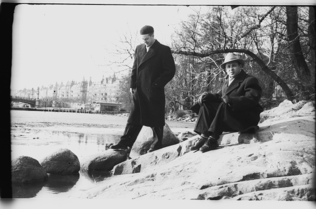 Hans Teetlaus sõbraga Rootsis