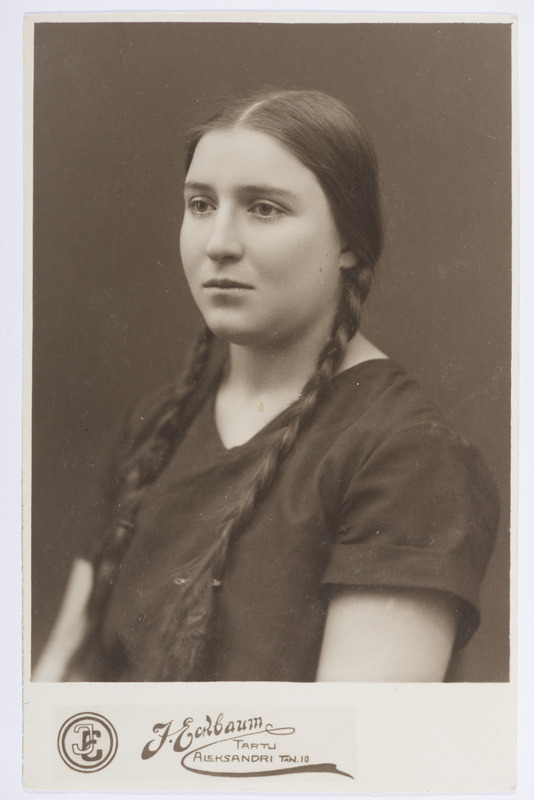 Helene Visberg, portreefoto 1929