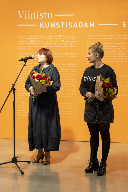 Näitus "Viinistu kunstisadam ERM-is" avamine, kuraatorid Reet Mark ja Emma Eensalu