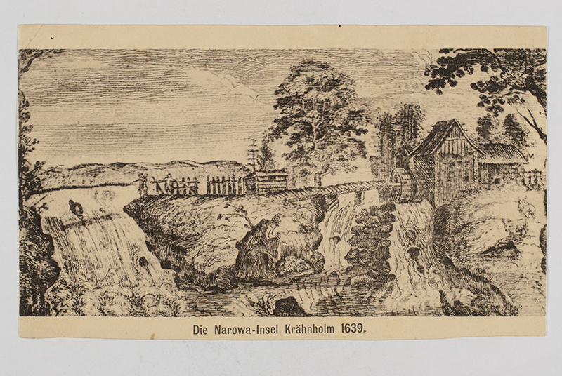 Gravüür "Die Narowa - Insel. Krähnholm 1639"