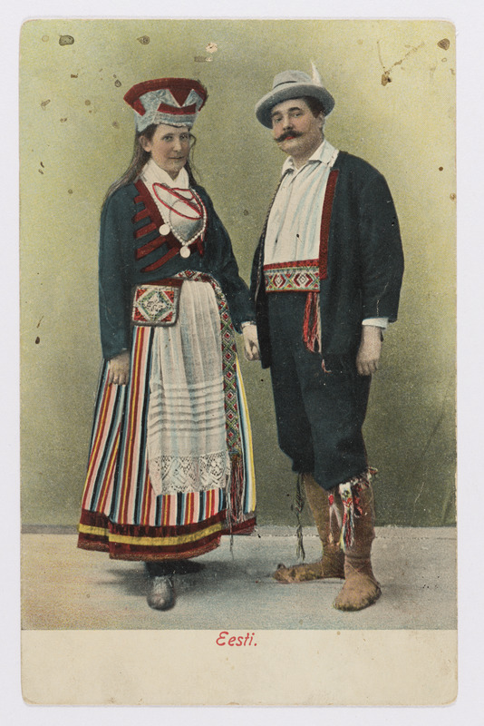 Eesti rahvarõivais mees ja naine
