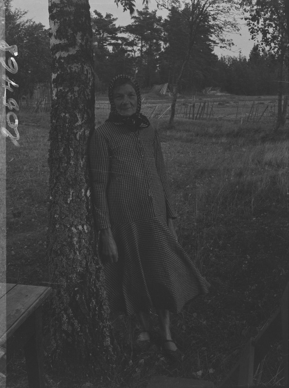 Vaid küla liivlane Minna Sandberg (67) kodu õues