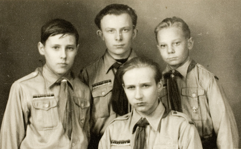 Saksamaa Hanau DP-laagri skaudid, jaanuar 1947.