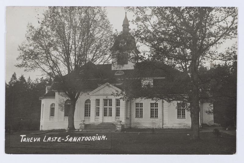 Taheva laste tuberkuloosisanatoorium umbes 1935. aastal (asutatud 1926, asub endises mõisahoones)
