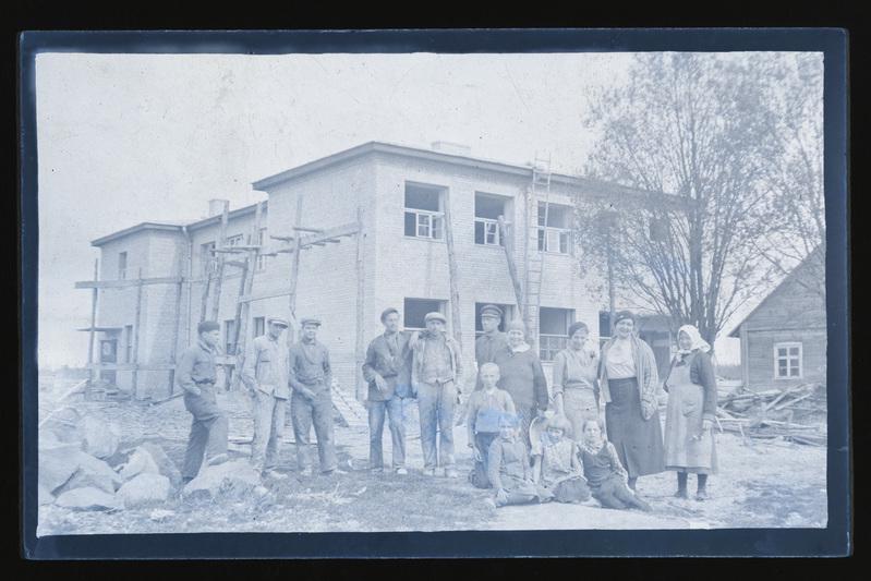 Viira uue koolimaja ehitus Tohera külas 1935. a.