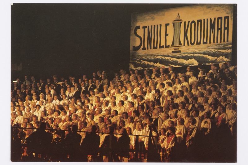 ESTO 80 Stockholm Laulukoor "Sinule kodumaa" plakati taustal