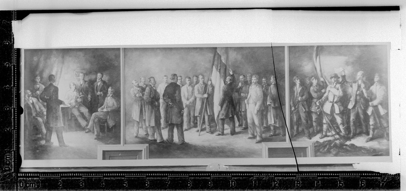 Aleksander Bergmanni pannoo "Eesti lipu sünd" EÜS-i saalis