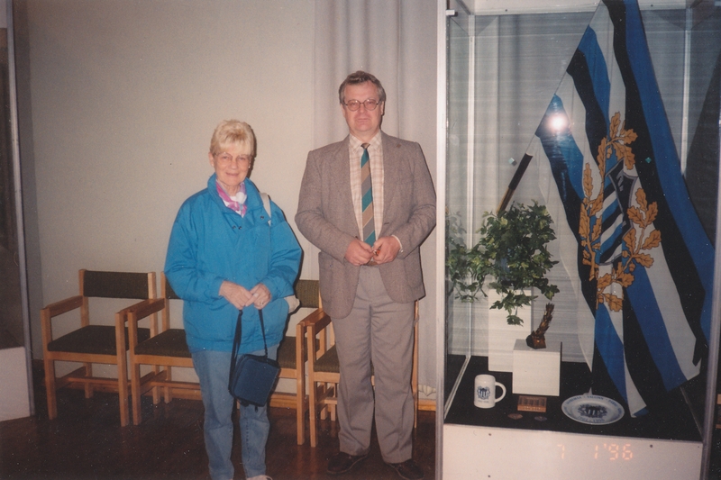 Hans Moksi abikaasa Meeli Eesti Spordimuuseumis 1996