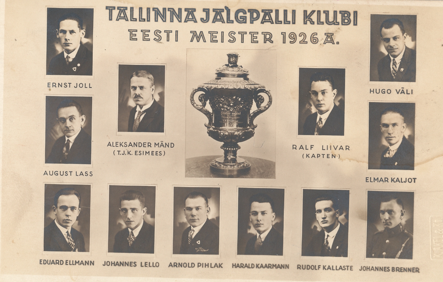 Tallinna Jalgpalliklubi - Eesti meister