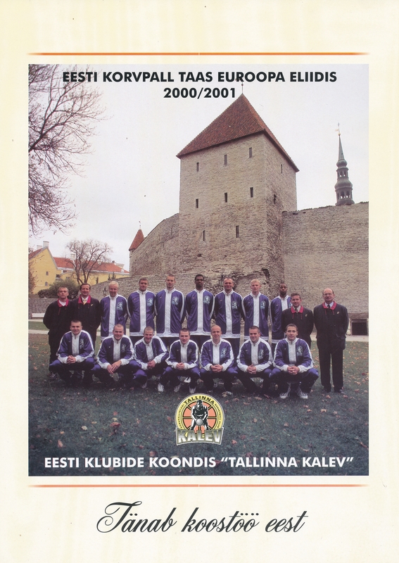 Tallinna korvpalliklubi "Kalev" tänukiri